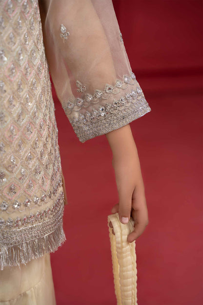 Maria B | Suit Lime Yellow MKS-W23-23 by Maria Faisal - Registered Vendor of : Maria B - type : Kids Clothes - 100% original wedding dresses