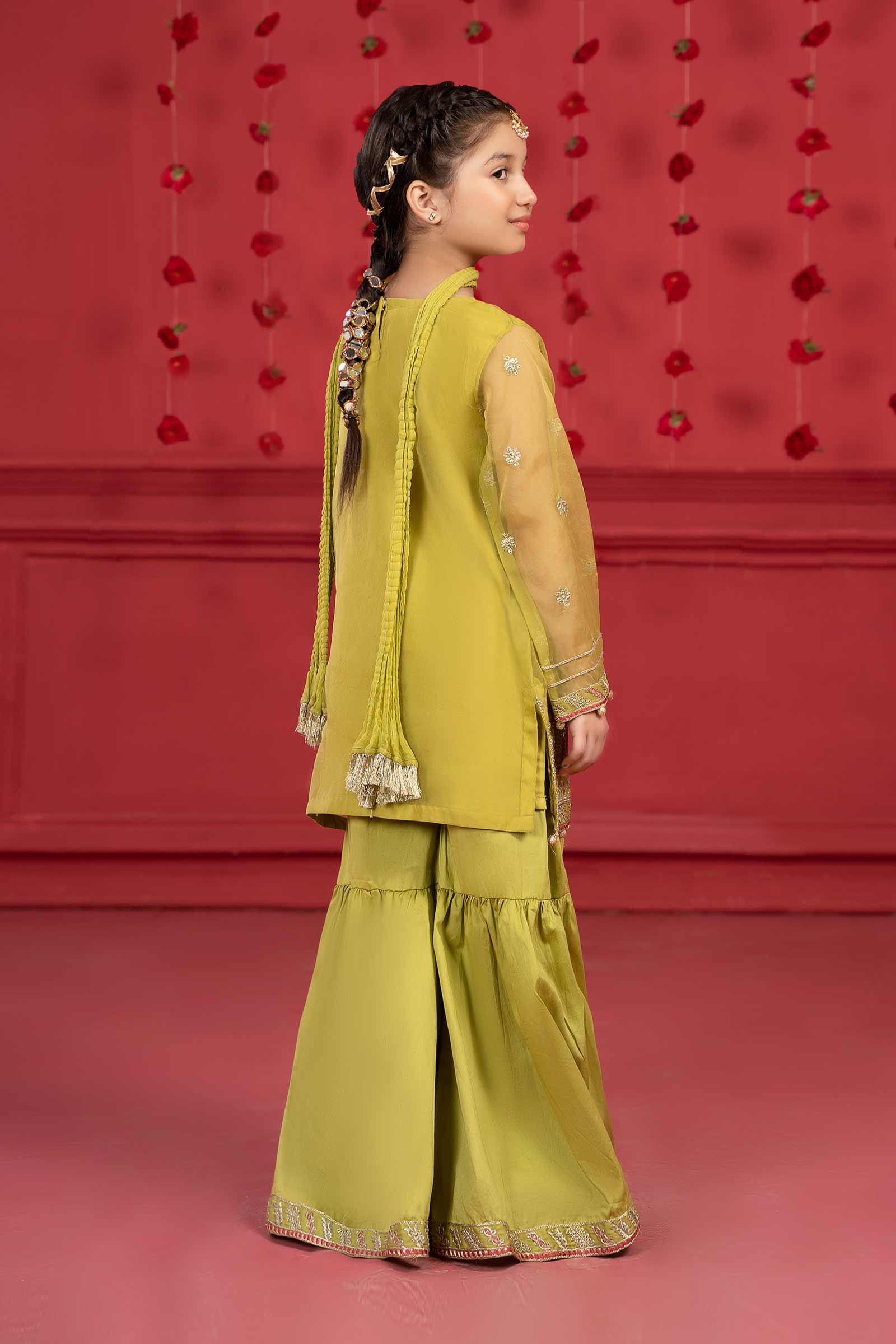 Maria B | Suit Green MKS-W23-27 by Maria Faisal - Registered Vendor of : Maria B - type : Kids Clothes - 100% original wedding dresses