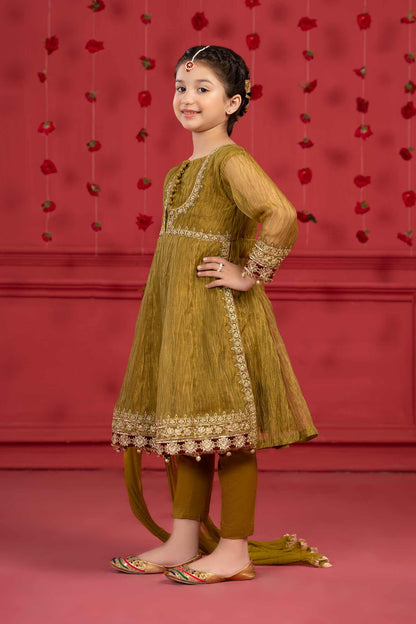 Maria B | Suit Green MKS-W23-33 by Maria Faisal - Registered Vendor of : Maria B - type : Kids Clothes - 100% original wedding dresses