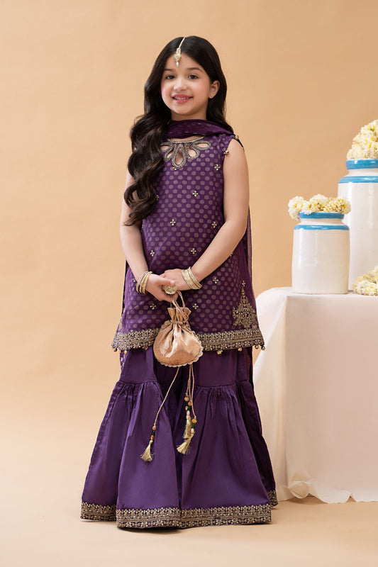 3 Piece Embroidered Suit - Kids Clothes - available at Maria Faisal in UK and USA