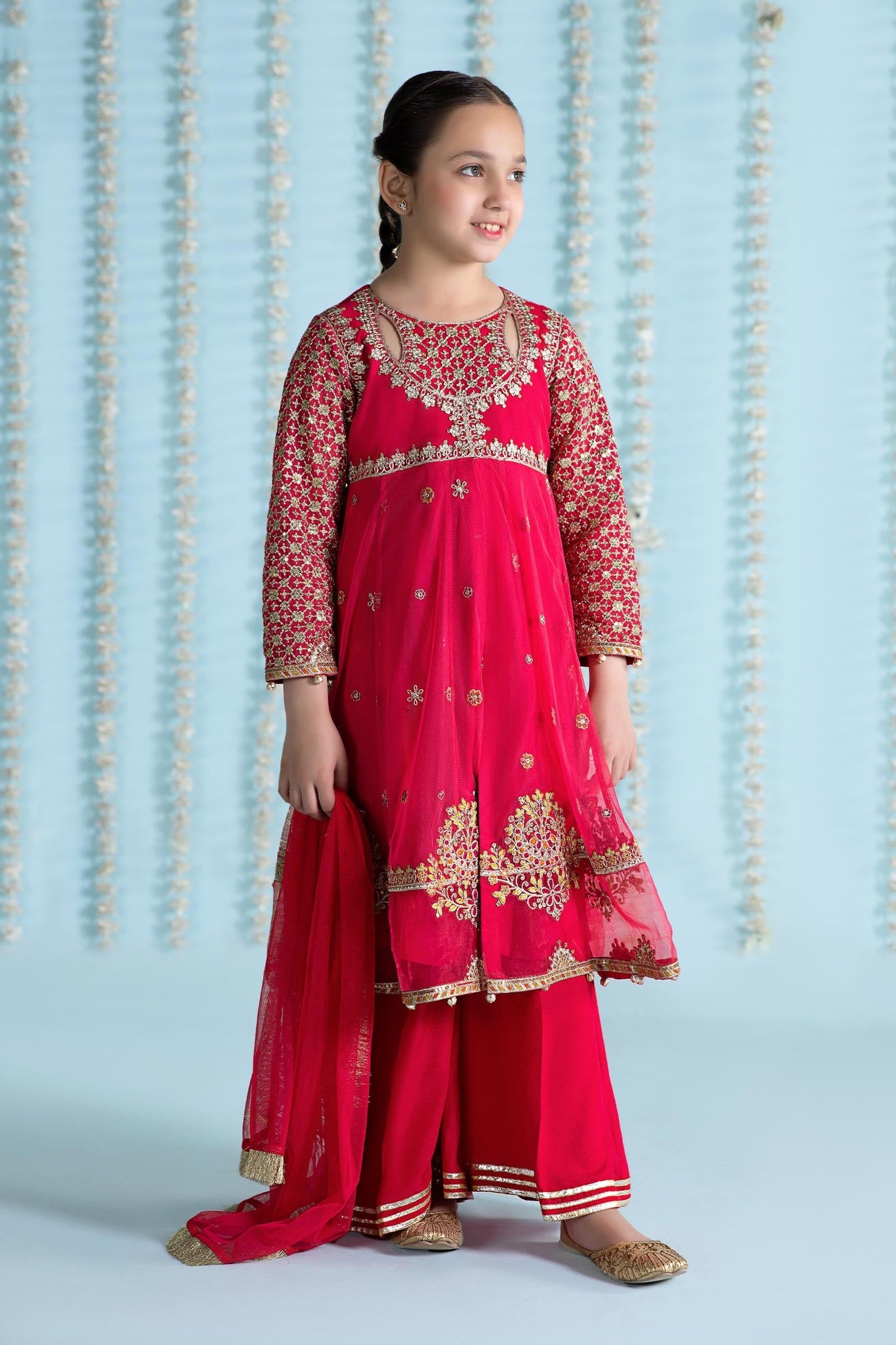 Maria B | 3 Piece Embroidered Net Suit | MKS-EA24-02