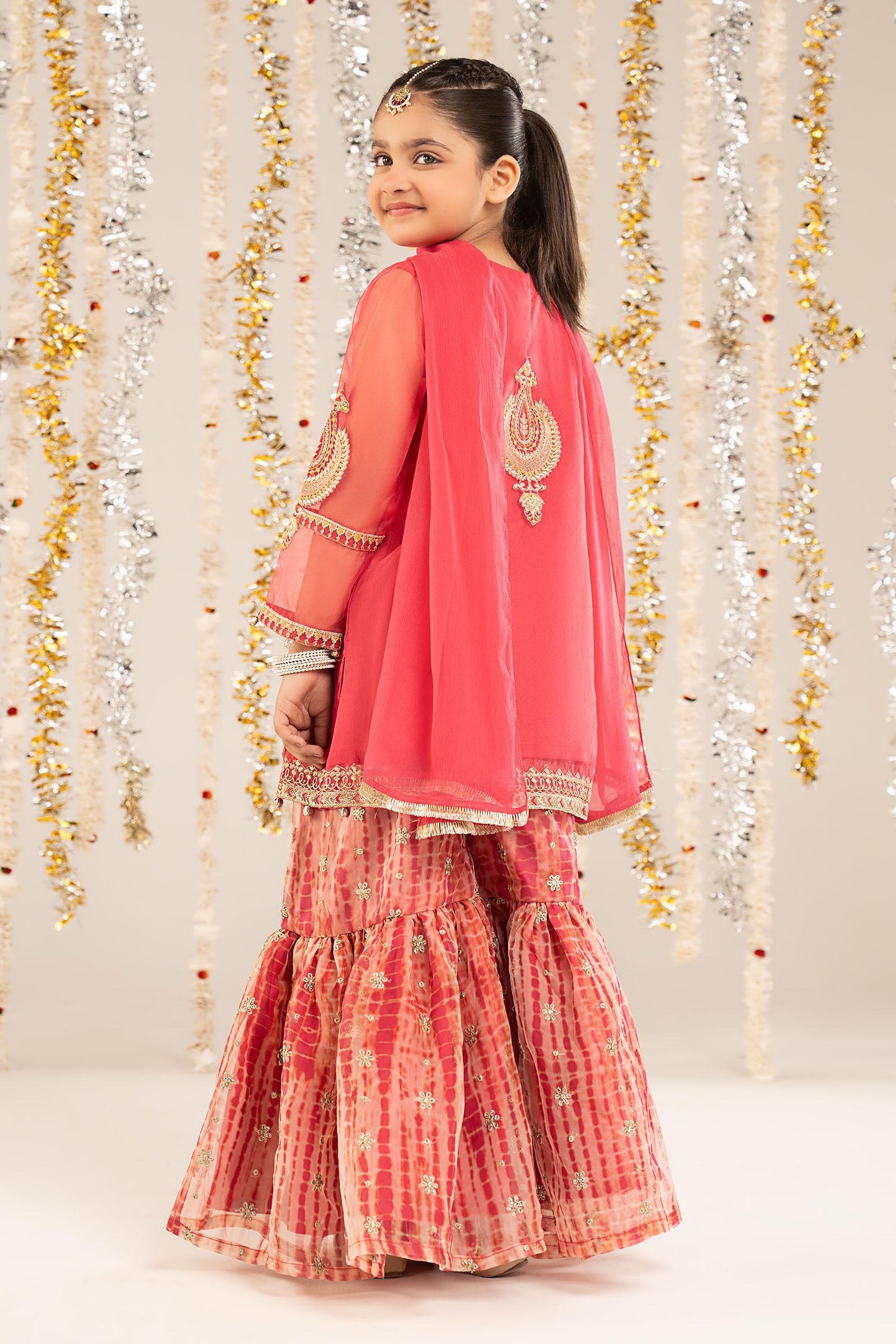 2 Piece Embroidered Organza Suit - Kids Clothing - available at Maria Faisal in UK and USA.