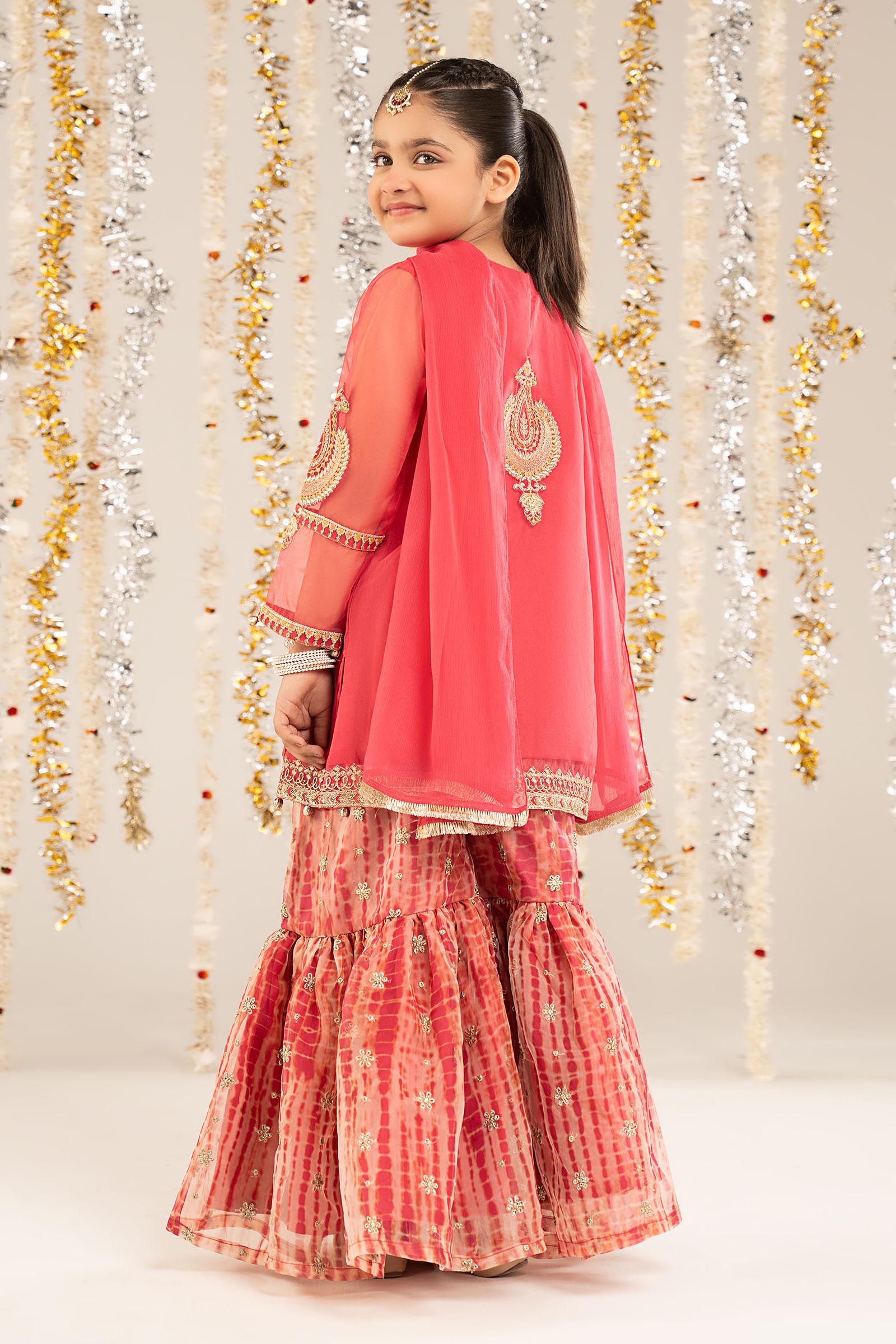 2 Piece Embroidered Organza Suit - Kids Clothing - available at Maria Faisal in UK and USA.