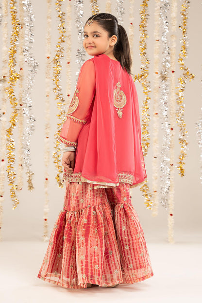 2 Piece Embroidered Organza Suit - Kids Clothing - available at Maria Faisal in UK and USA.