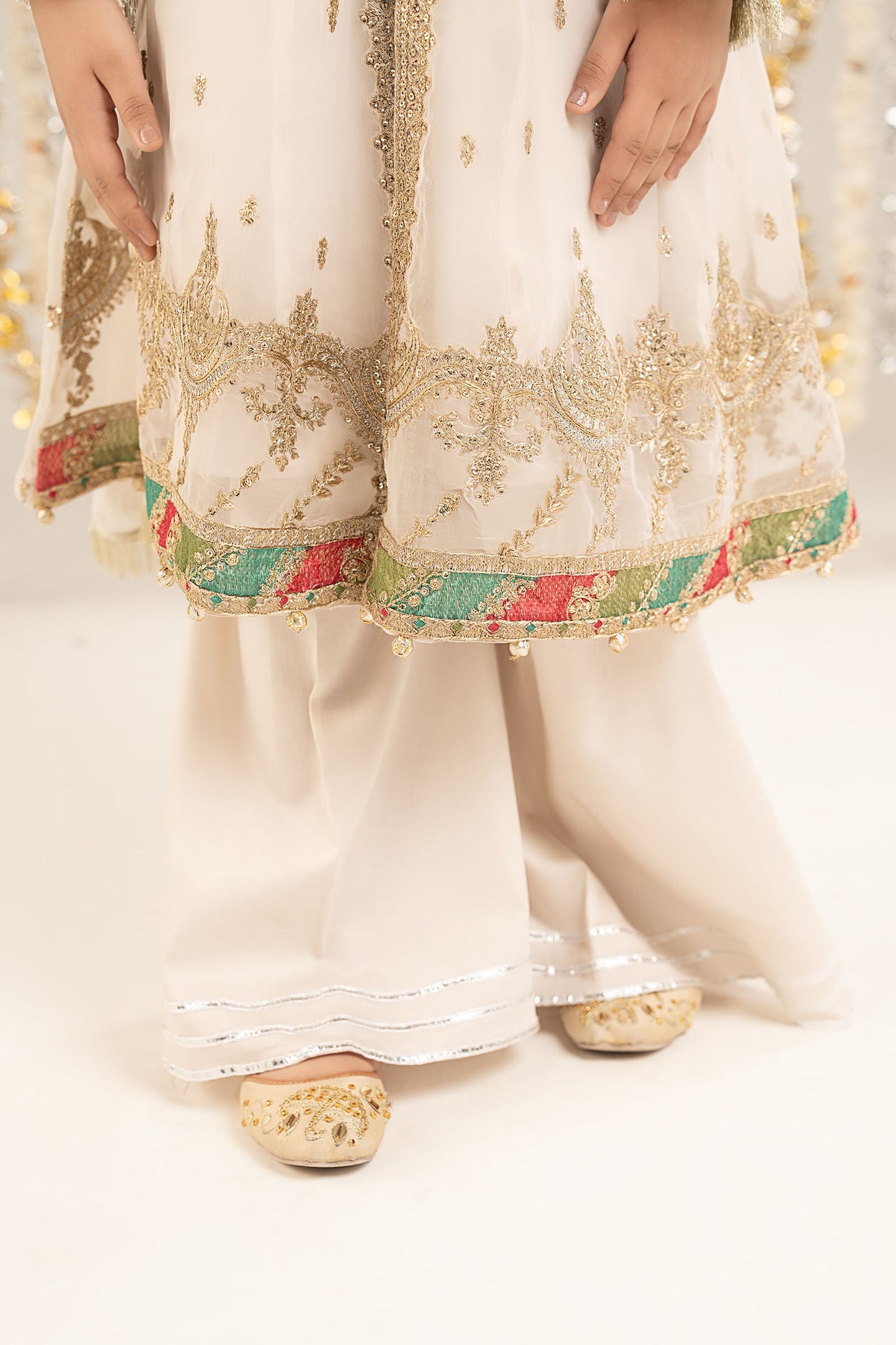 2 Piece Embroidered Organza Suit - Kids Clothing - available at Maria Faisal in UK and USA.