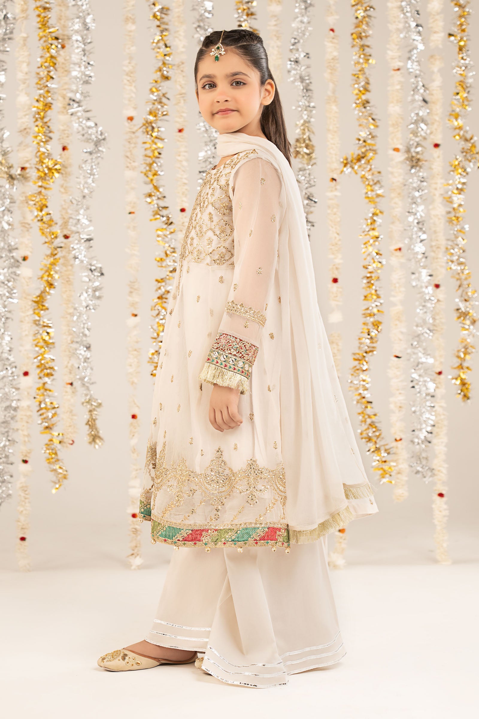 2 Piece Embroidered Organza Suit - Kids Clothing - available at Maria Faisal in UK and USA.
