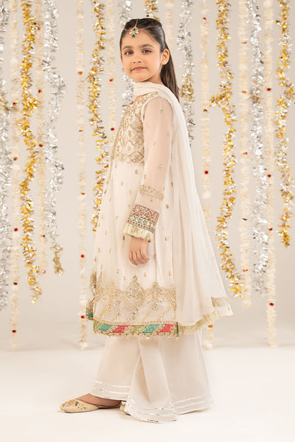 2 Piece Embroidered Organza Suit - Kids Clothing - available at Maria Faisal in UK and USA.