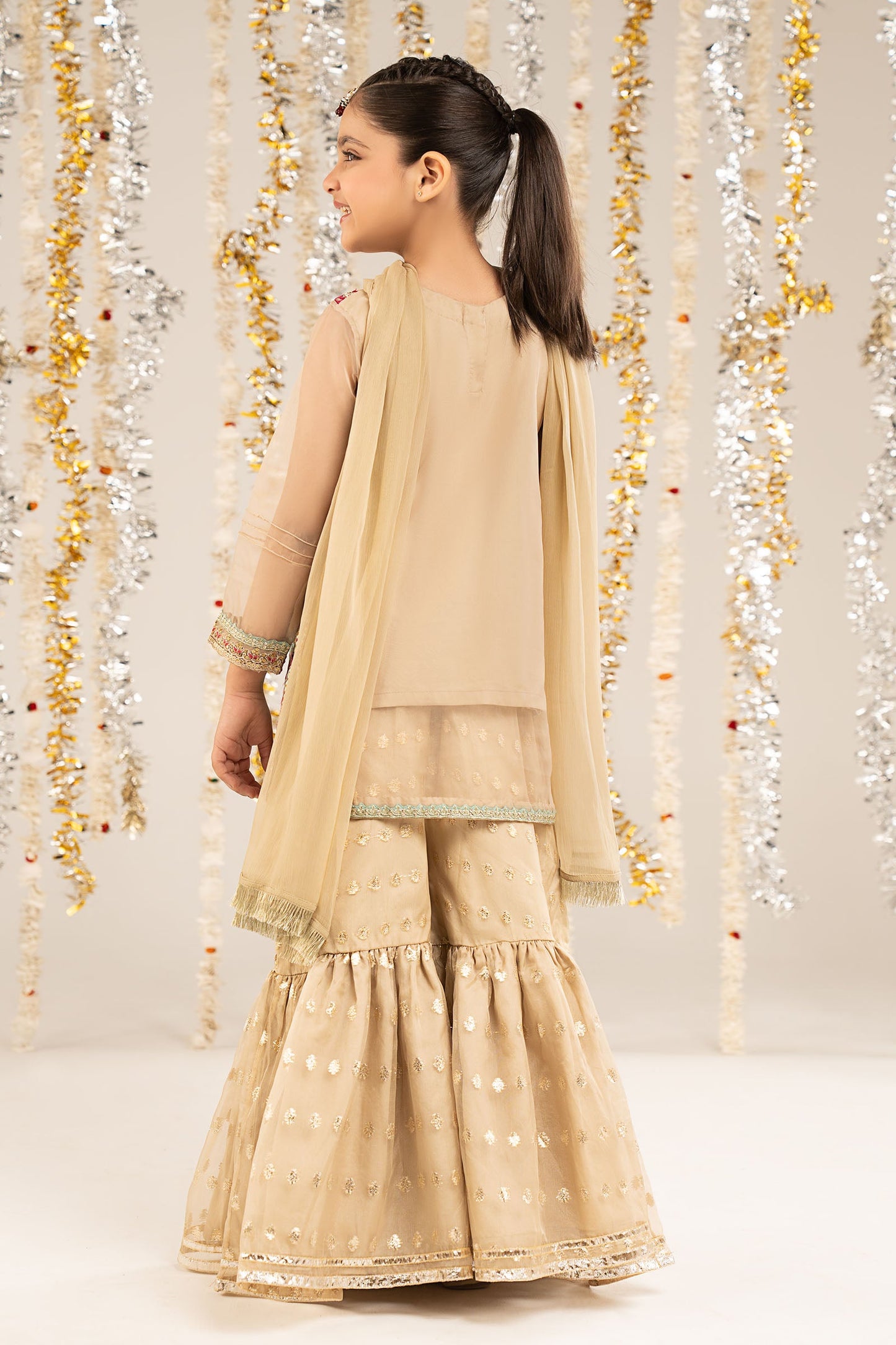 2 Piece Embroidered Organza Suit - Kids Clothing - available at Maria Faisal in UK and USA.