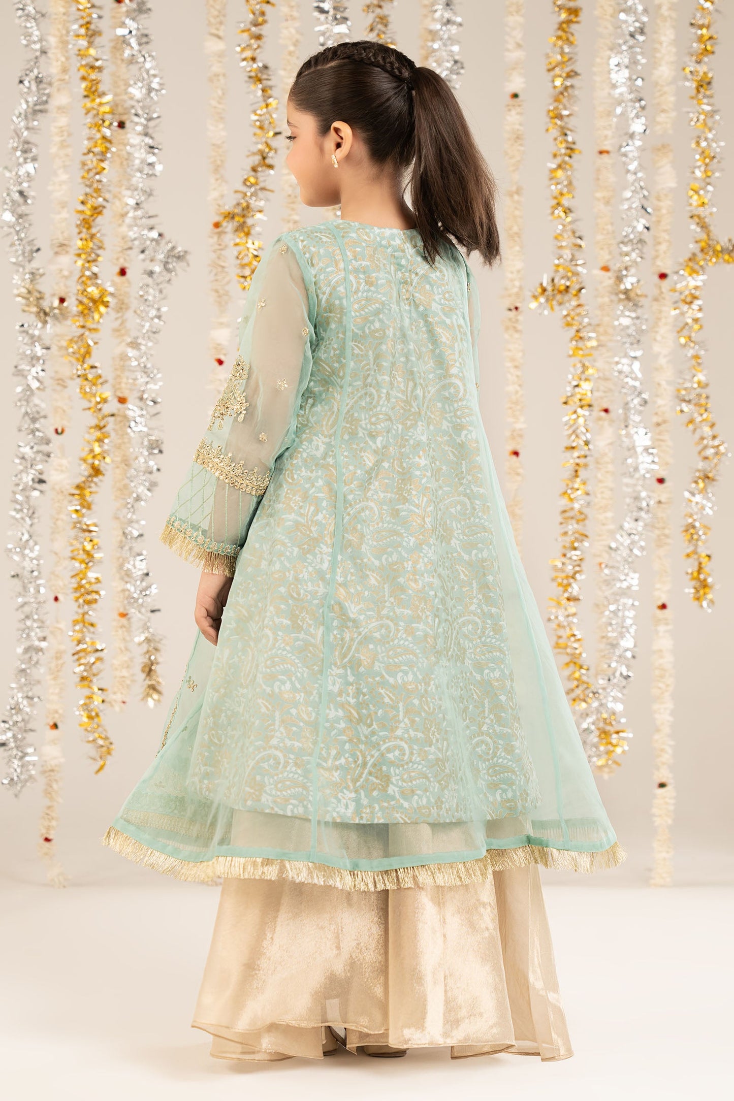2 Piece Embroidered Organza Suit - Kids Clothing - available at Maria Faisal in UK and USA.
