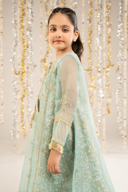 2 Piece Embroidered Organza Suit - Kids Clothing - available at Maria Faisal in UK and USA.