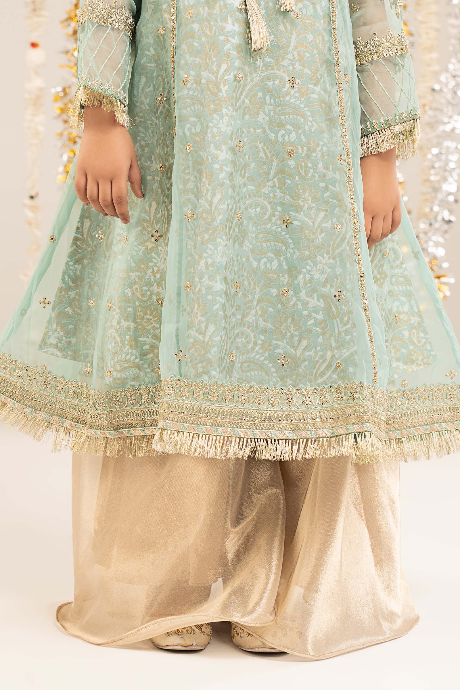2 Piece Embroidered Organza Suit - Kids Clothing - available at Maria Faisal in UK and USA.