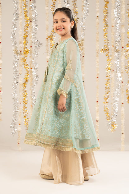 2 Piece Embroidered Organza Suit - Kids Clothing - available at Maria Faisal in UK and USA.