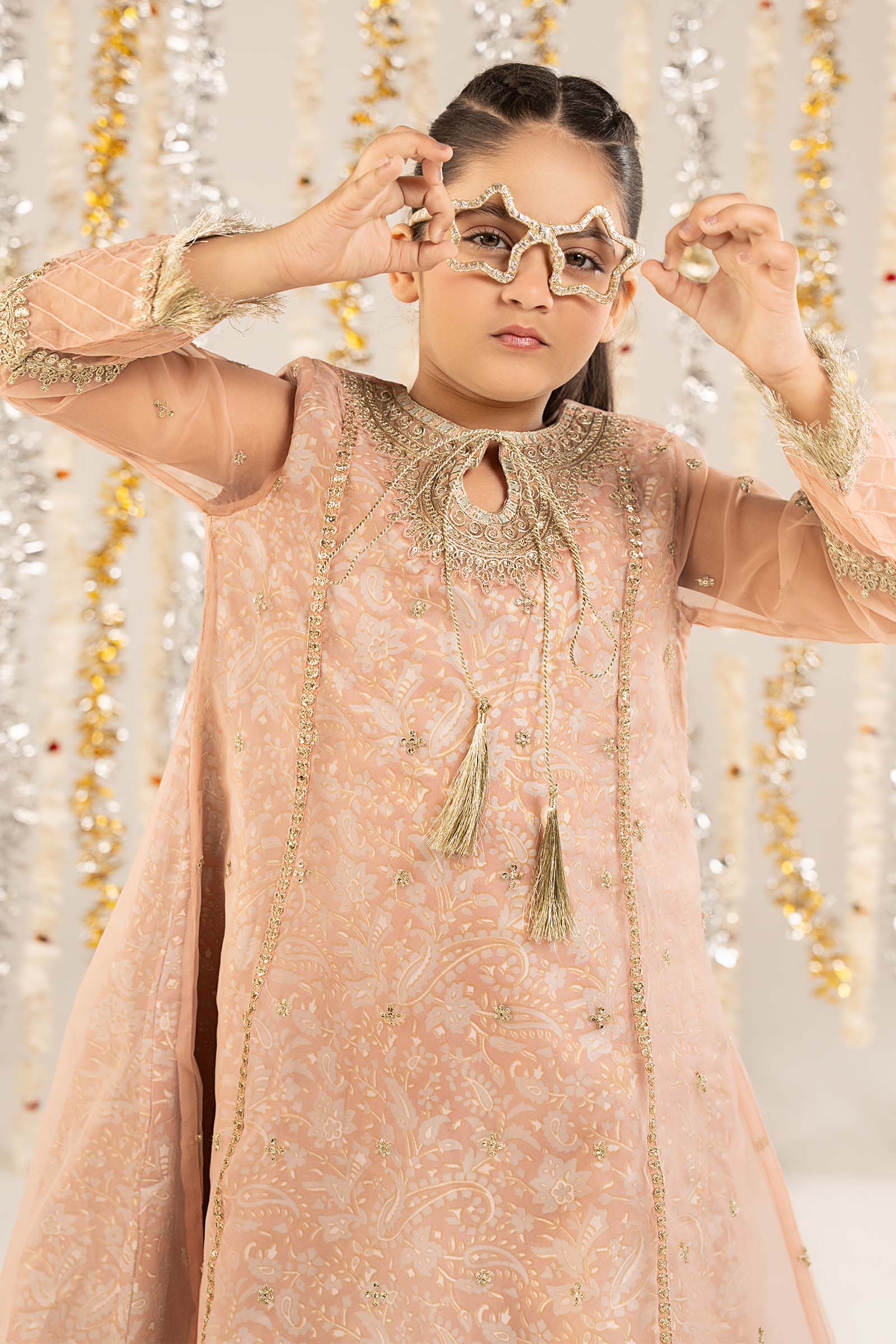 2 Piece Embroidered Organza Suit - Kids Clothing - available at Maria Faisal in UK and USA.