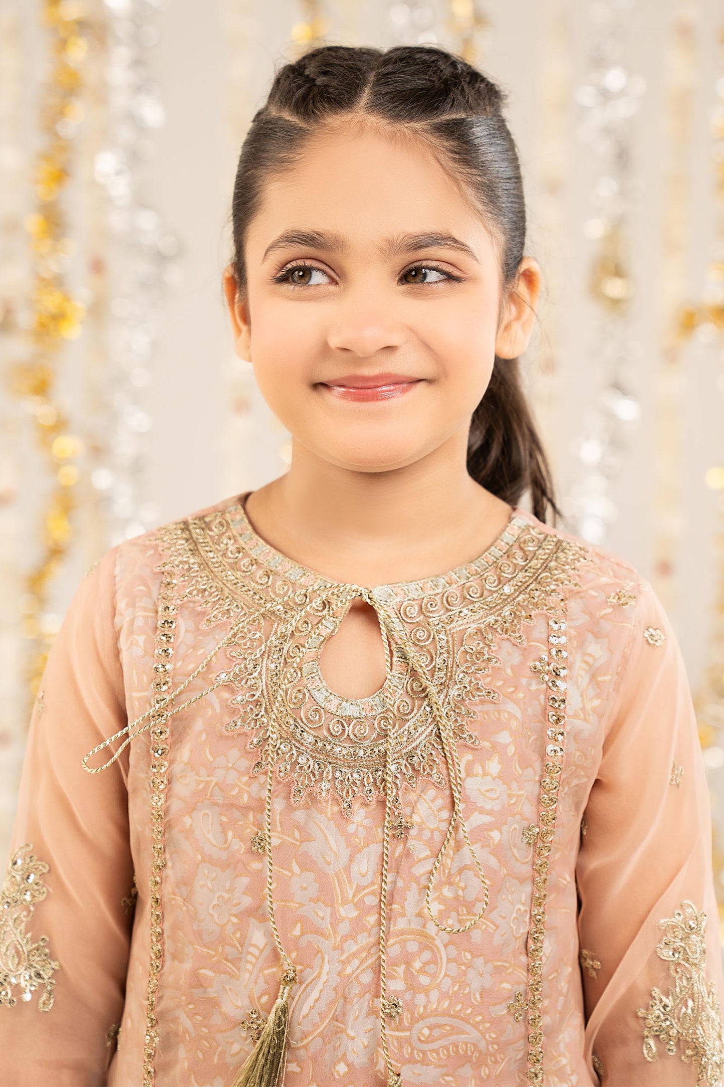 2 Piece Embroidered Organza Suit - Kids Clothing - available at Maria Faisal in UK and USA.