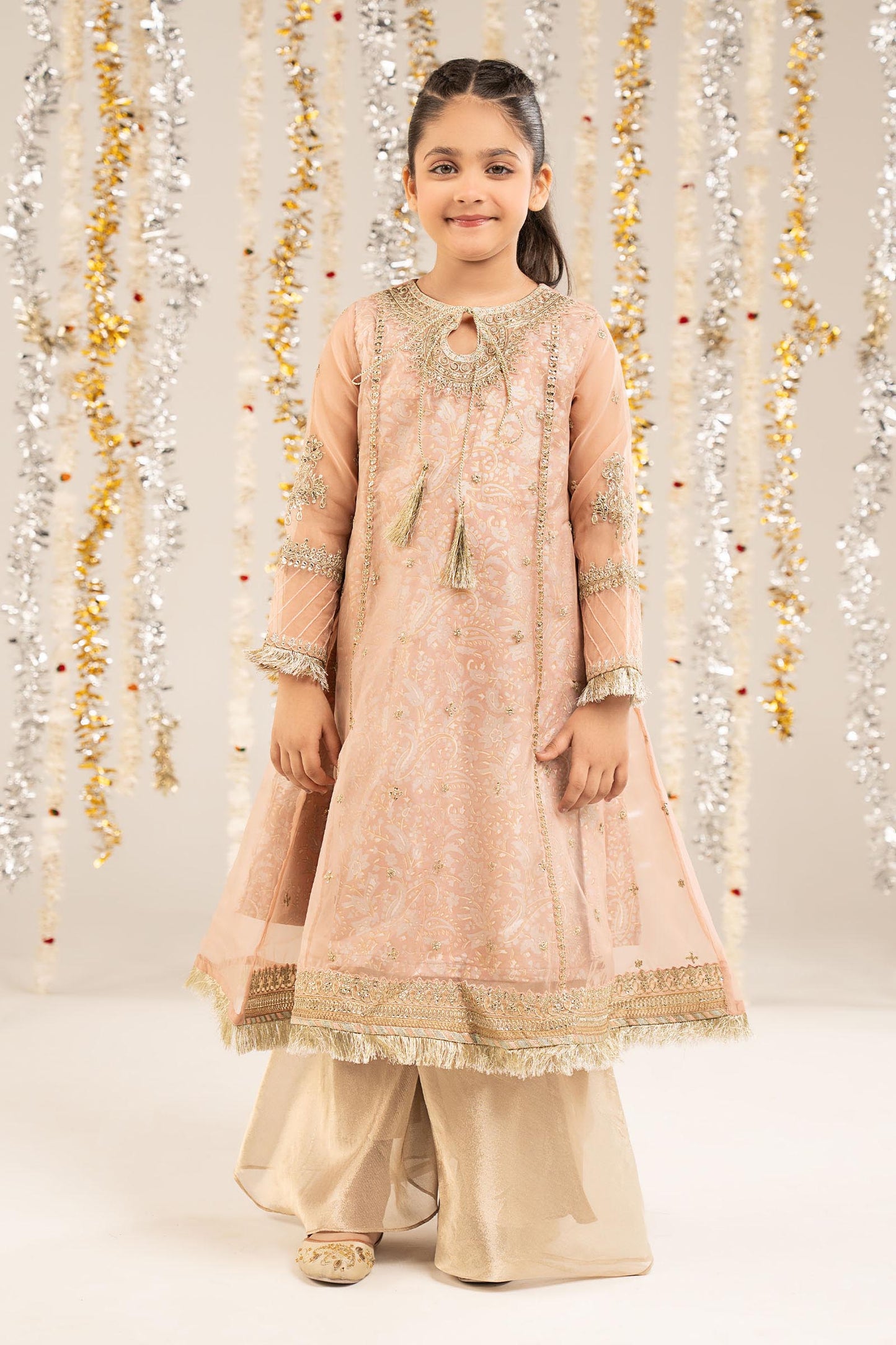 2 Piece Embroidered Organza Suit - Kids Clothing - available at Maria Faisal in UK and USA.