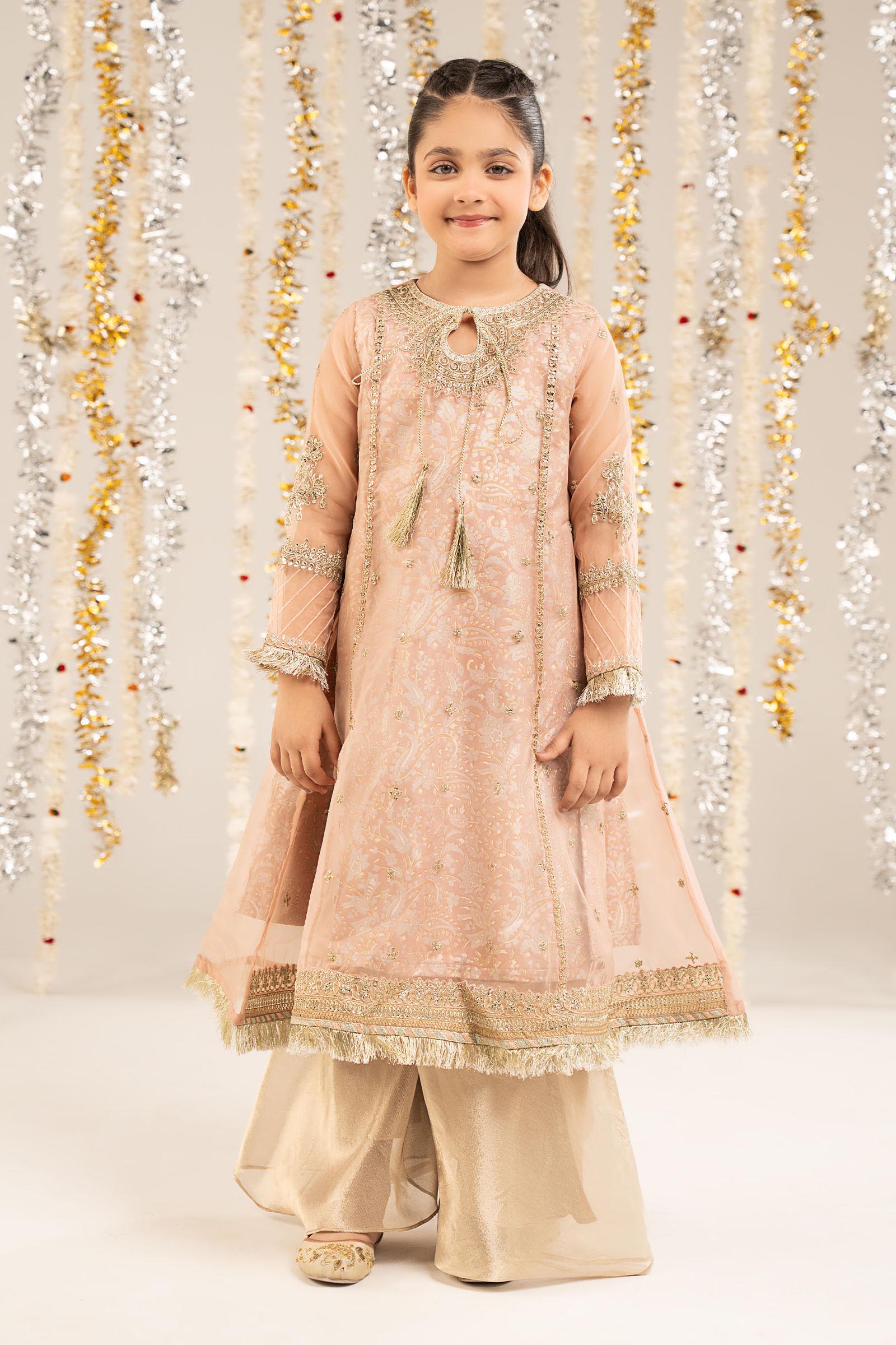 2 Piece Embroidered Organza Suit - Kids Clothing - available at Maria Faisal in UK and USA.