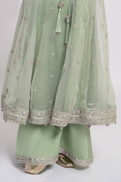 Maria B | 3 Piece Embroidered Organza Suit | MKS-EF24-15 by Maria Faisal - Registered Vendor of : Maria B - type : Kids Clothes - 100% original wedding dresses