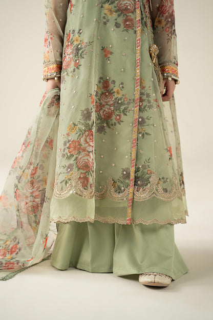 3 PIECE EMBROIDERED ORGANZA SUIT - Kids Clothes - available at Maria Faisal in UK and USA