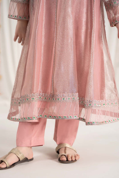 3 Piece Embroidered Zari Net Suit - Kids Clothes - available at Maria Faisal in UK and USA