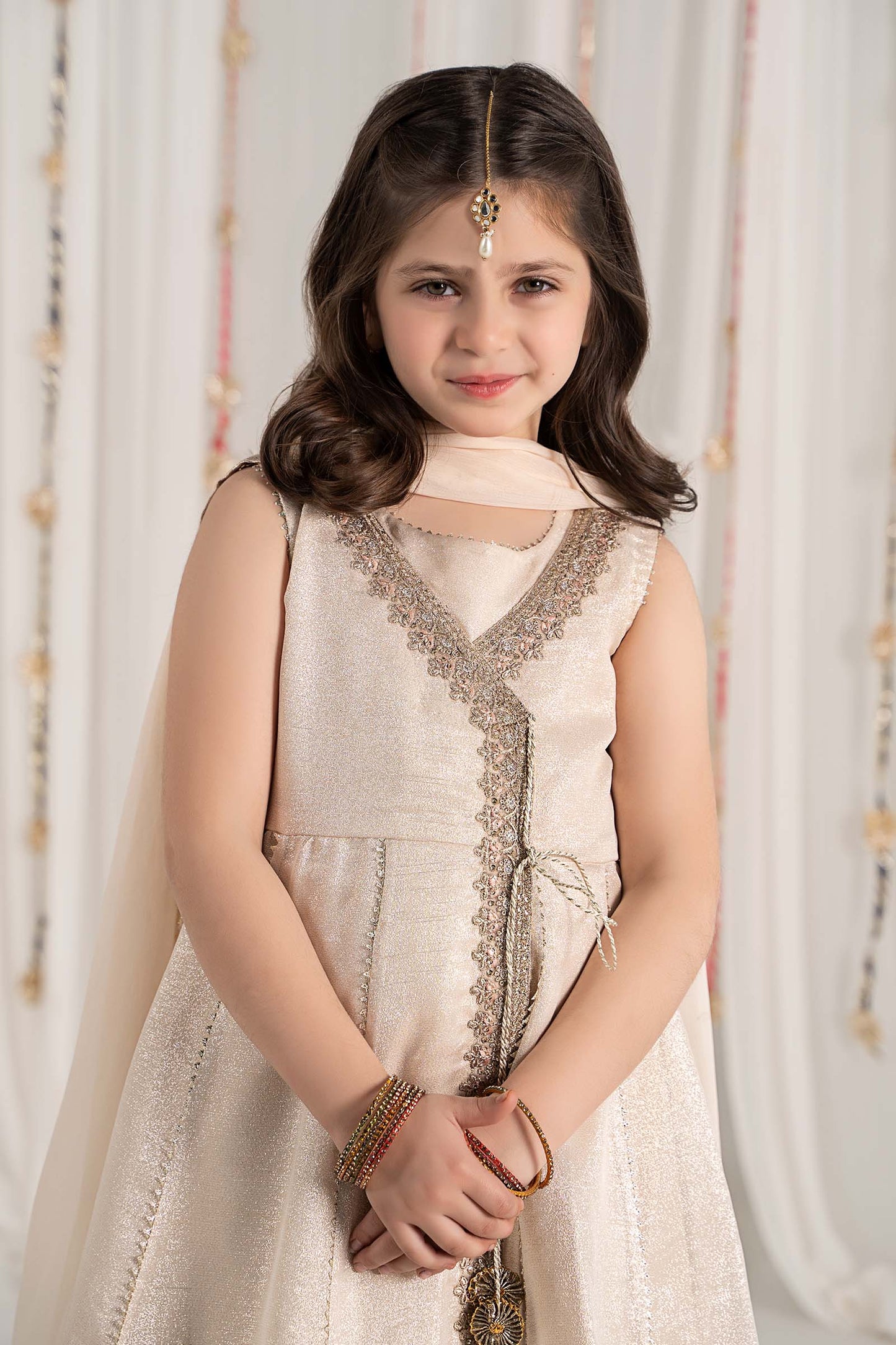 3 Piece Embroidered Cotton Staple Zari Suit - Kids Clothes - available at Maria Faisal in UK and USA