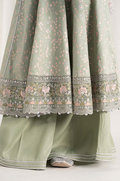 Maria B | 3 Piece Embroidered Cotton Satin Suit | MKS-EF25-08 by Maria Faisal - Registered Vendor of : Maria B - type : Kids Clothes - 100% original wedding dresses