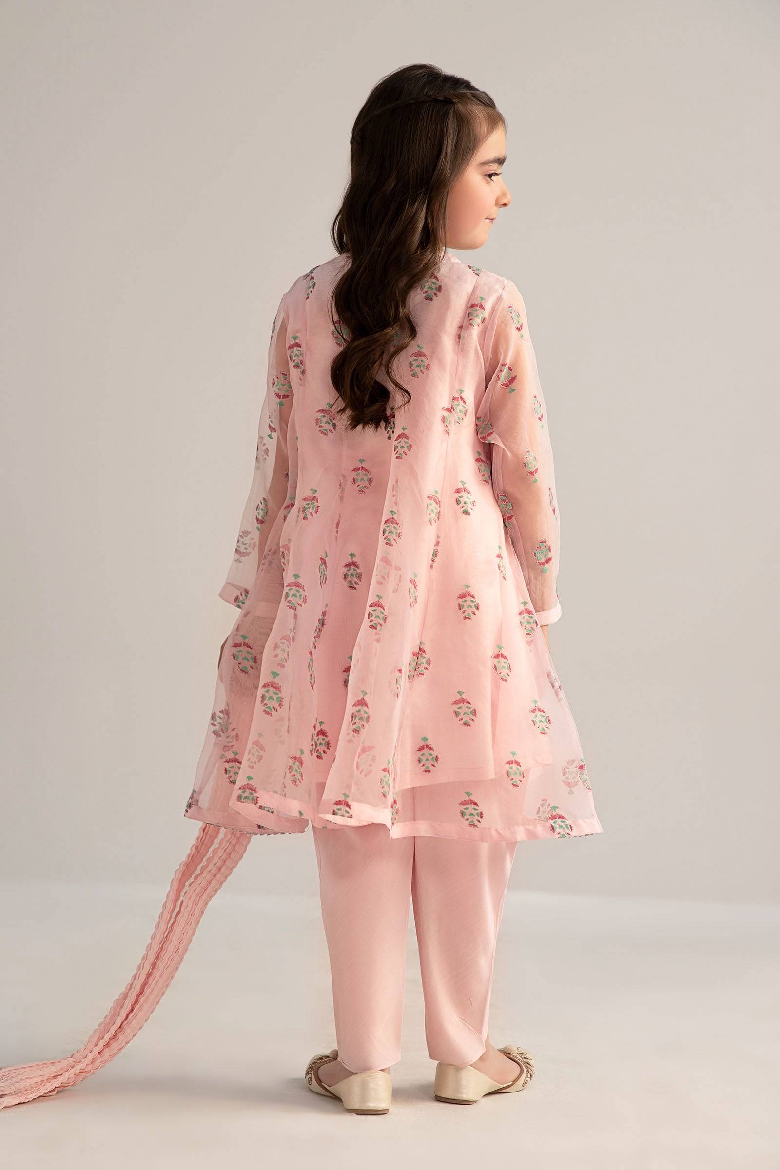 3 Piece Printed Poly Organza Suit - Kids Clothes - available at Maria Faisal in UK and USA