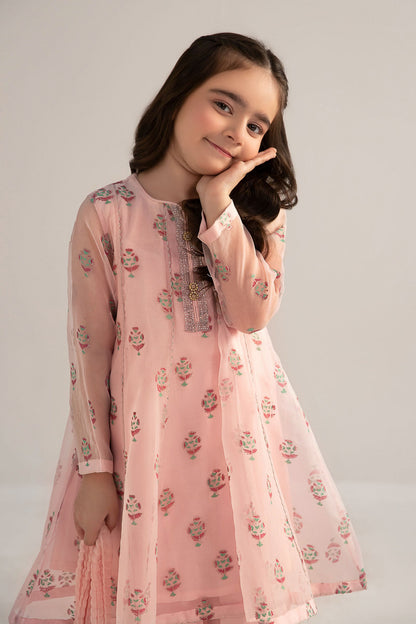 3 Piece Printed Poly Organza Suit - Kids Clothes - available at Maria Faisal in UK and USA