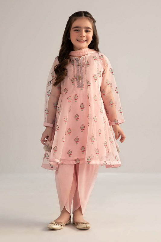 3 Piece Printed Poly Organza Suit - Kids Clothes - available at Maria Faisal in UK and USA