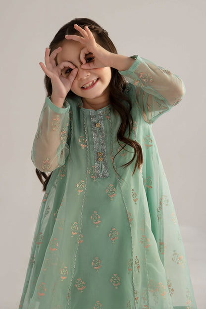 3 Piece Printed Poly Organza Suit - Kids Clothes - available at Maria Faisal in UK and USA