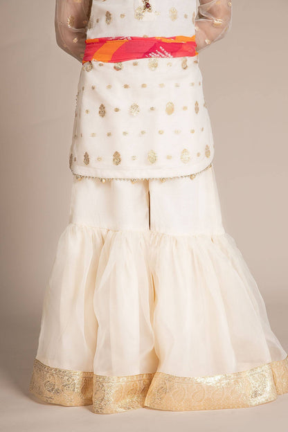 Maria B | 3 Piece Embroidered Organza Lurex Suit | MKS-EF25-20 by Maria Faisal - Registered Vendor of : Maria B - type : Kids Clothes - 100% original wedding dresses