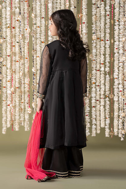 Maria B | 3 Piece Embroidered Organza Suit | MKS-EF25-32 by Maria Faisal - Registered Vendor of : Maria B - type : Kids Clothes - 100% original wedding dresses