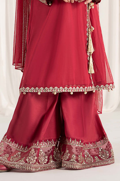 3 Piece Embroidered Polyester Net Suit - Kids Clothes - available at Maria Faisal in UK and USA