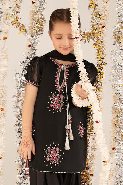 3 Piece Embroidered Organza Suit - Kids Clothing - available at Maria Faisal in UK and USA.