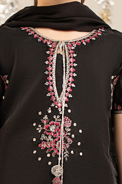 3 Piece Embroidered Organza Suit - Kids Clothing - available at Maria Faisal in UK and USA.
