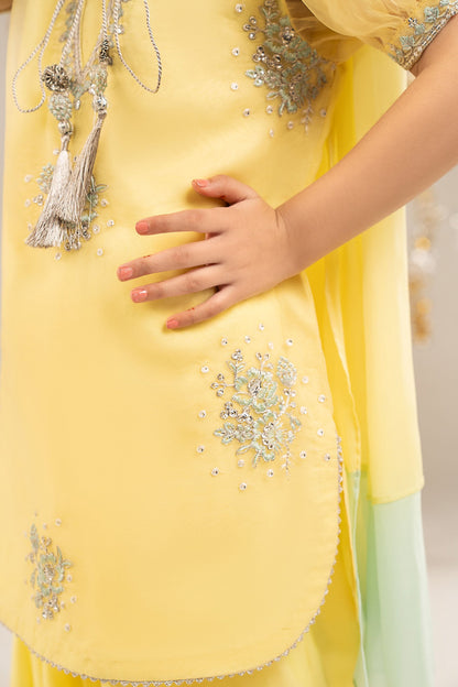 3 Piece Embroidered Organza Suit - Kids Clothing - available at Maria Faisal in UK and USA.