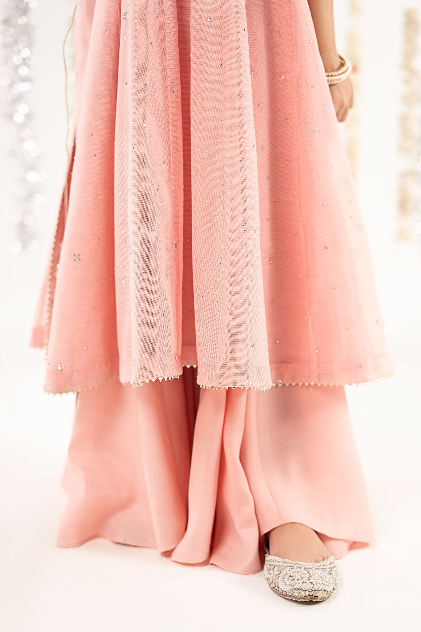 2 Piece Embroidered Cotton Net Suit - by Maria Faisal - Registered Vendor of : Maria B Kids - 100% Original Designer Dress