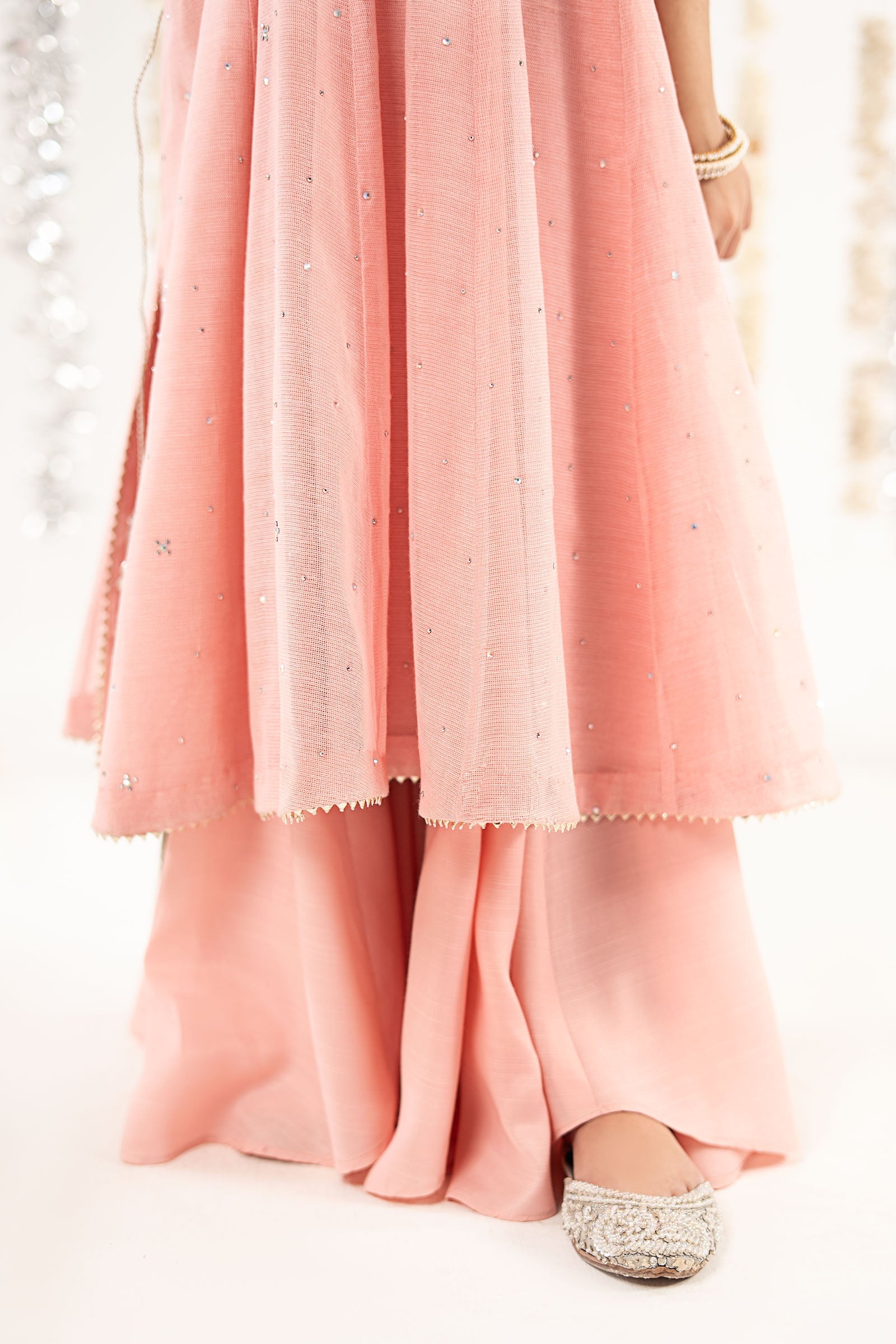 2 Piece Embroidered Cotton Net Suit - by Maria Faisal - Registered Vendor of : Maria B Kids - 100% Original Designer Dress