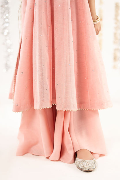 2 Piece Embroidered Cotton Net Suit - by Maria Faisal - Registered Vendor of : Maria B Kids - 100% Original Designer Dress