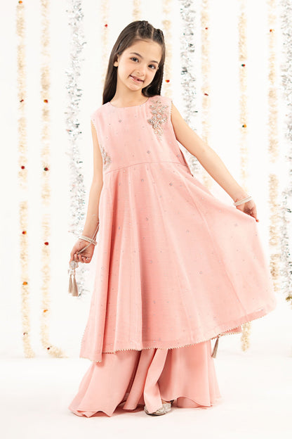 2 Piece Embroidered Cotton Net Suit - by Maria Faisal - Registered Vendor of : Maria B Kids - 100% Original Designer Dress