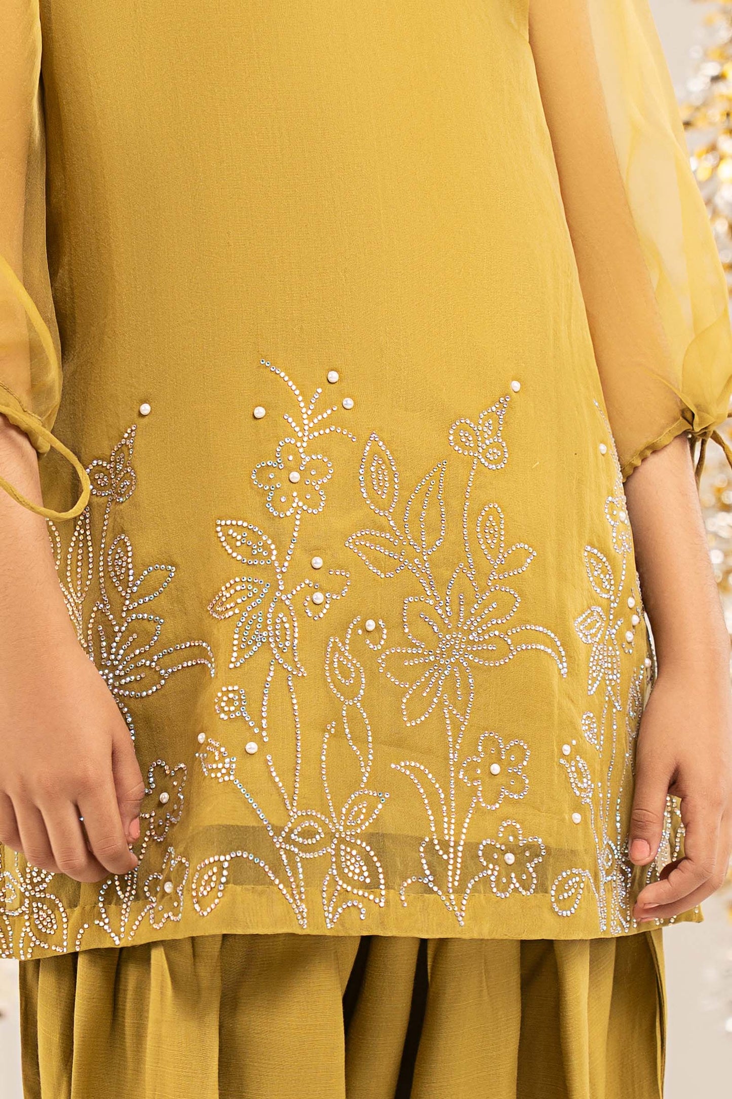 2 Piece Embellished Organza Suit - Kids Clothing - available at Maria Faisal in UK and USA.