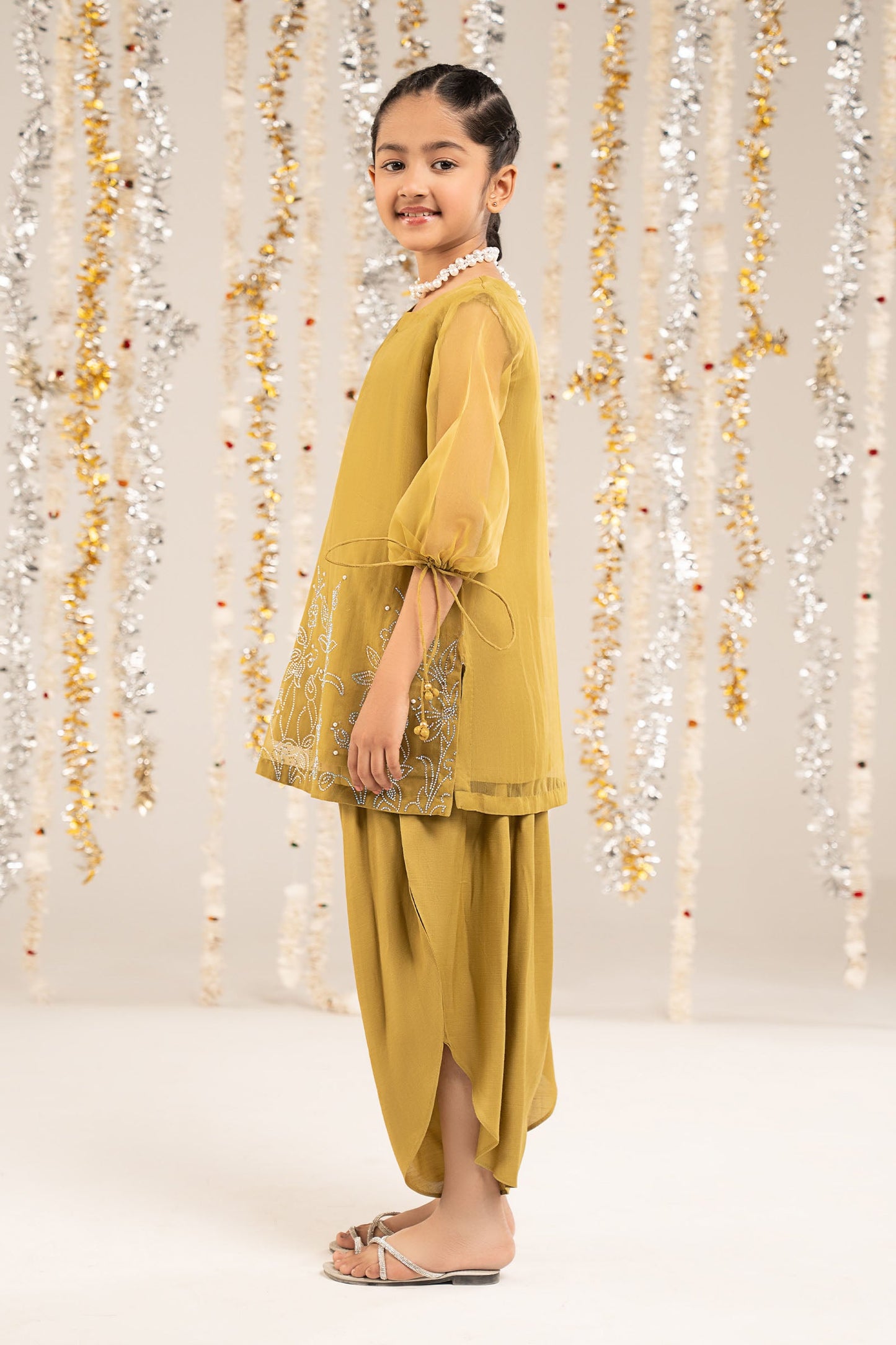 2 Piece Embellished Organza Suit - Kids Clothing - available at Maria Faisal in UK and USA.