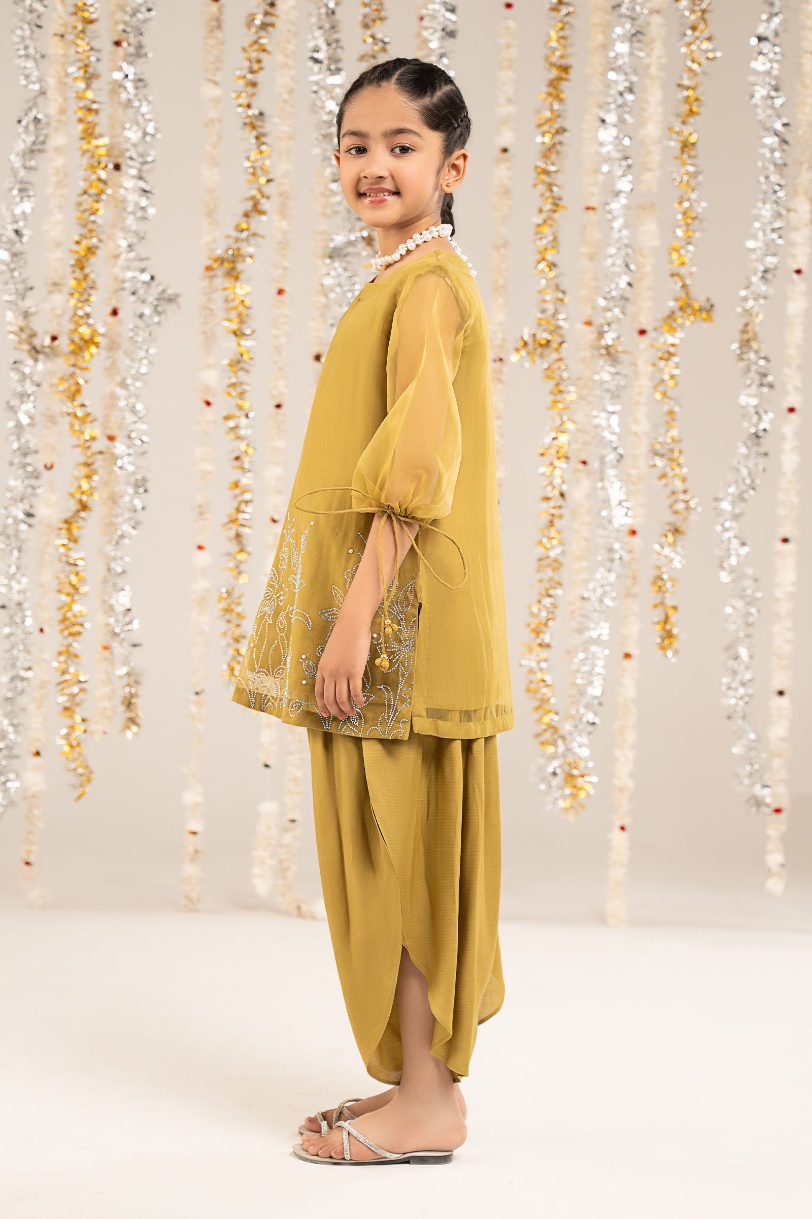 2 Piece Embellished Organza Suit - Kids Clothing - available at Maria Faisal in UK and USA.