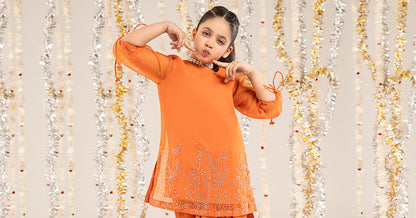 2 Piece Embellished Organza Suit - Kids Clothing - available at Maria Faisal in UK and USA.