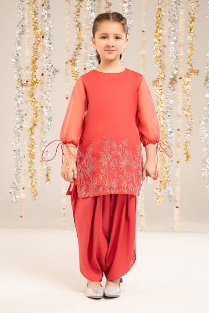 2 Piece Embellished Organza Suit - Kids Clothing - available at Maria Faisal in UK and USA.