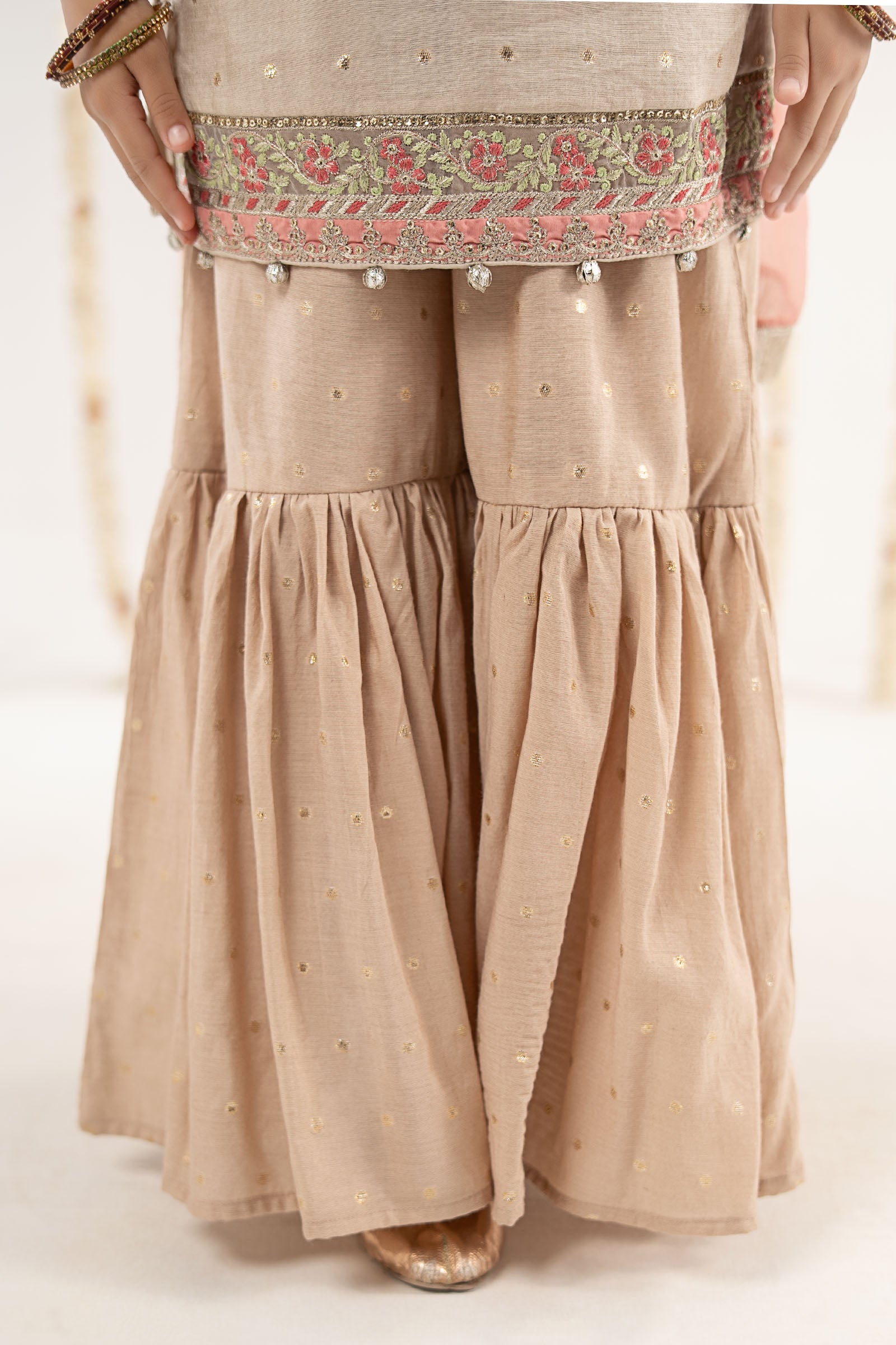 3 Piece Embroidered Lurex Jacquard Suit - by Maria Faisal - Registered Vendor of : Maria B Kids - 100% Original Designer Dress