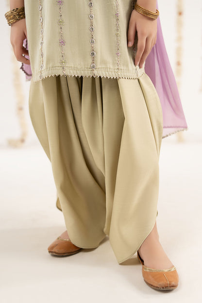 3 Piece Embroidered Masoori Suit - by Maria Faisal - Registered Vendor of : Maria B Kids - 100% Original Designer Dress