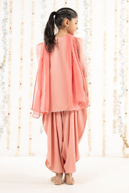 3 Piece Embroidered Masoori Suit - by Maria Faisal - Registered Vendor of : Maria B Kids - 100% Original Designer Dress