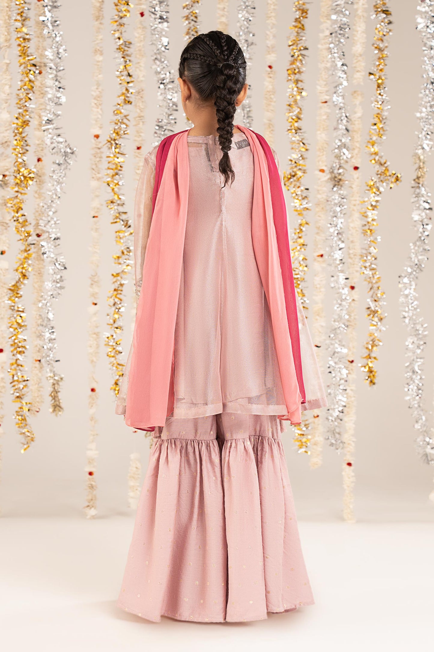 3 Piece Embroidered Zari Net Suit - by Maria Faisal - Registered Vendor of : Maria B Kids - 100% Original Designer Dress