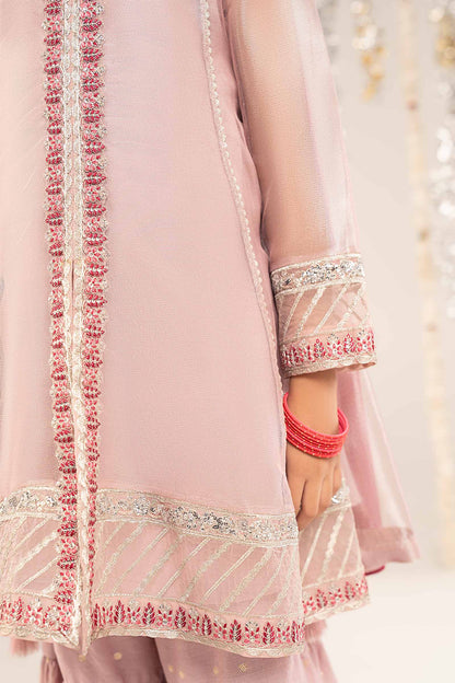 3 Piece Embroidered Zari Net Suit - by Maria Faisal - Registered Vendor of : Maria B Kids - 100% Original Designer Dress