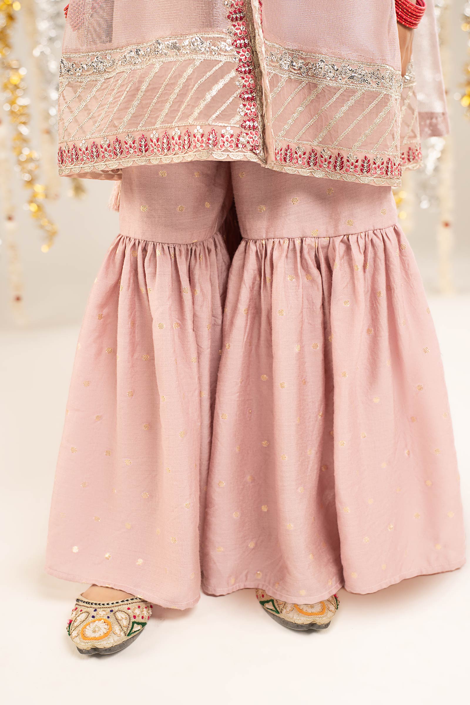 3 Piece Embroidered Zari Net Suit - by Maria Faisal - Registered Vendor of : Maria B Kids - 100% Original Designer Dress